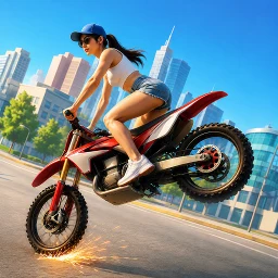 Bike Wheelie 3D Motor Stunt